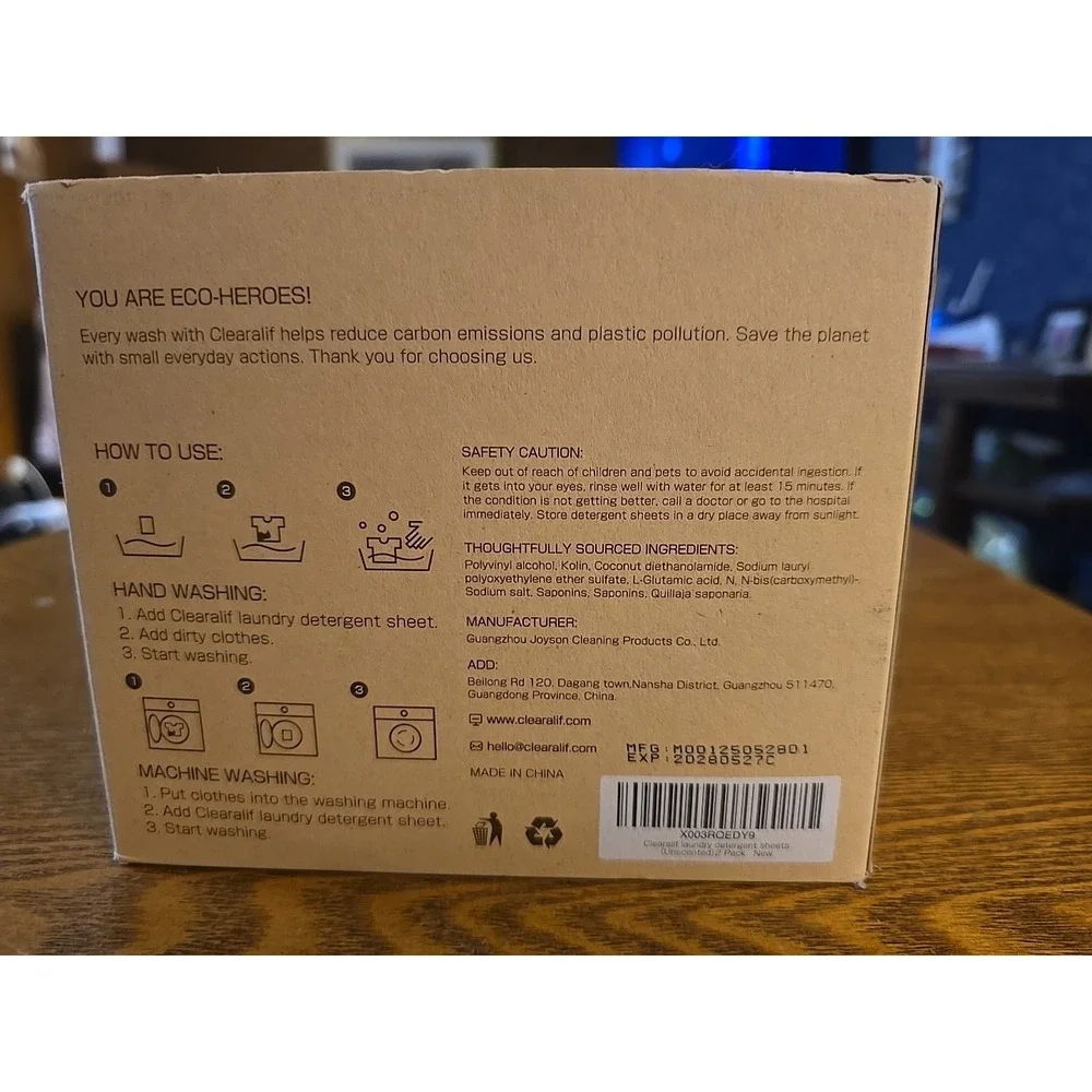 Laundry Detergent Sheets for 160 Loads,‎ Unscented, Eco-Friendly  Hypoallergenic